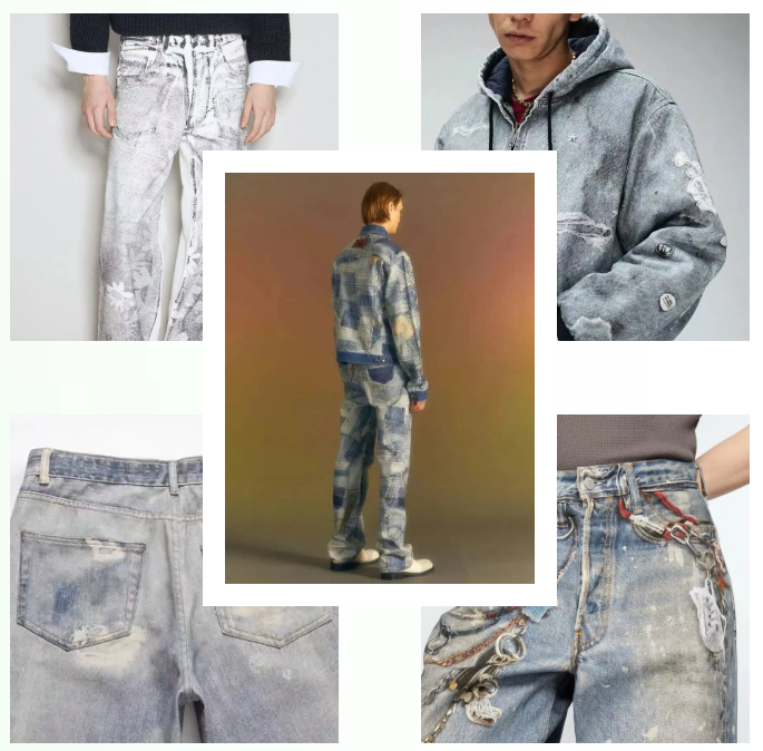 数码印牛仔激光切割